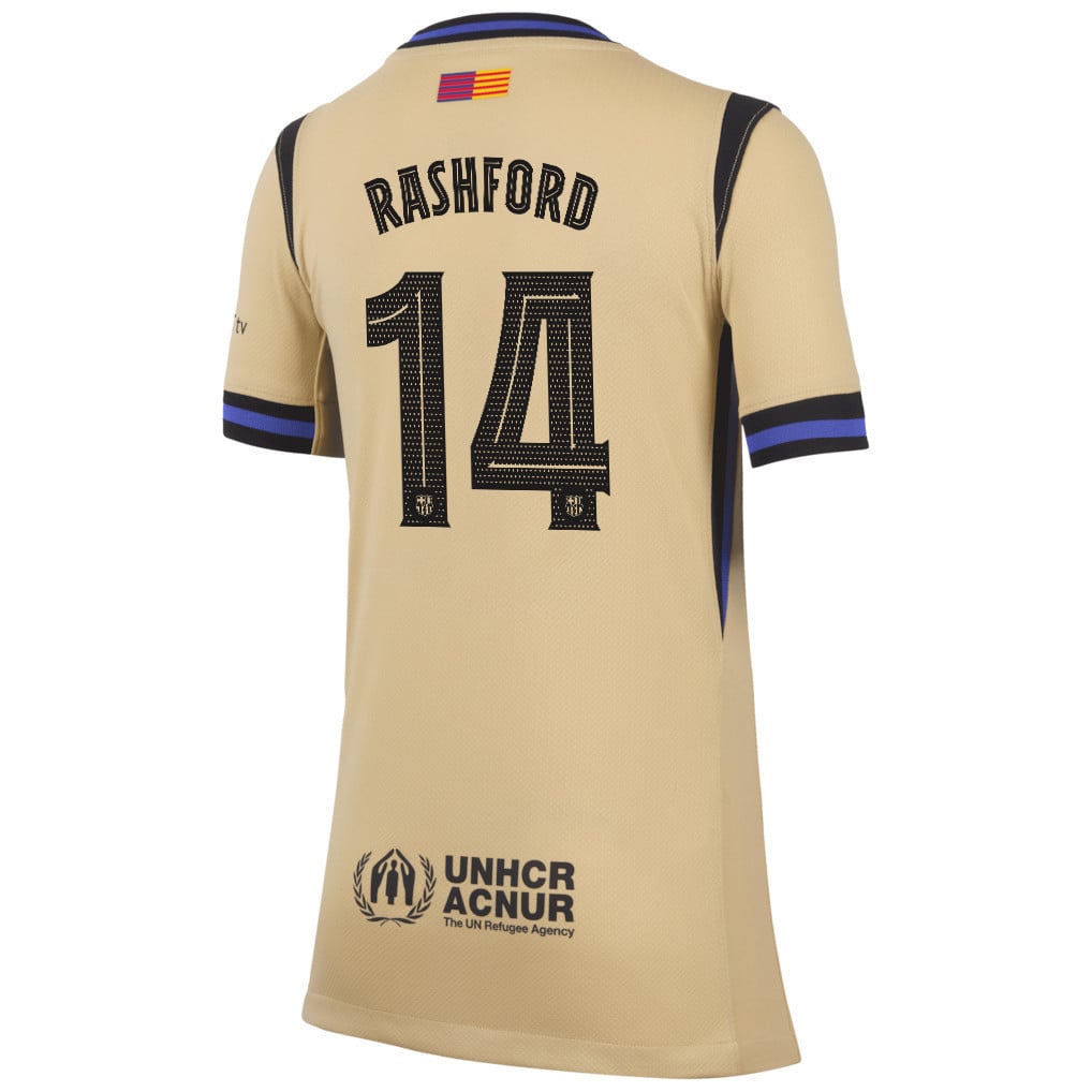 Marcus Rashford 14 Barcelona 25/26 Away YOUTH Jersey - Yellow