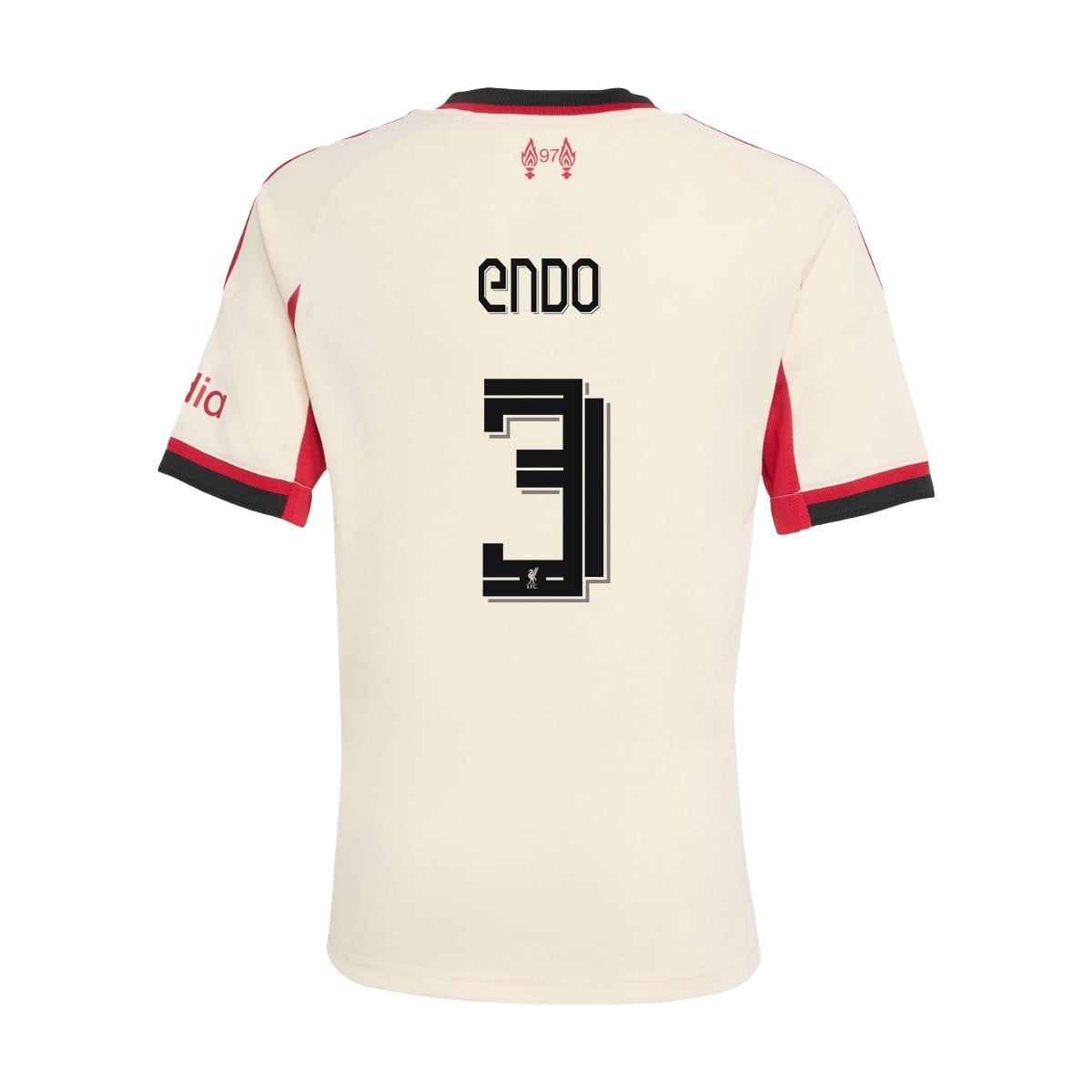Wataru Endo 3 Liverpool 25/26 Away YOUTH Jersey - Off-white