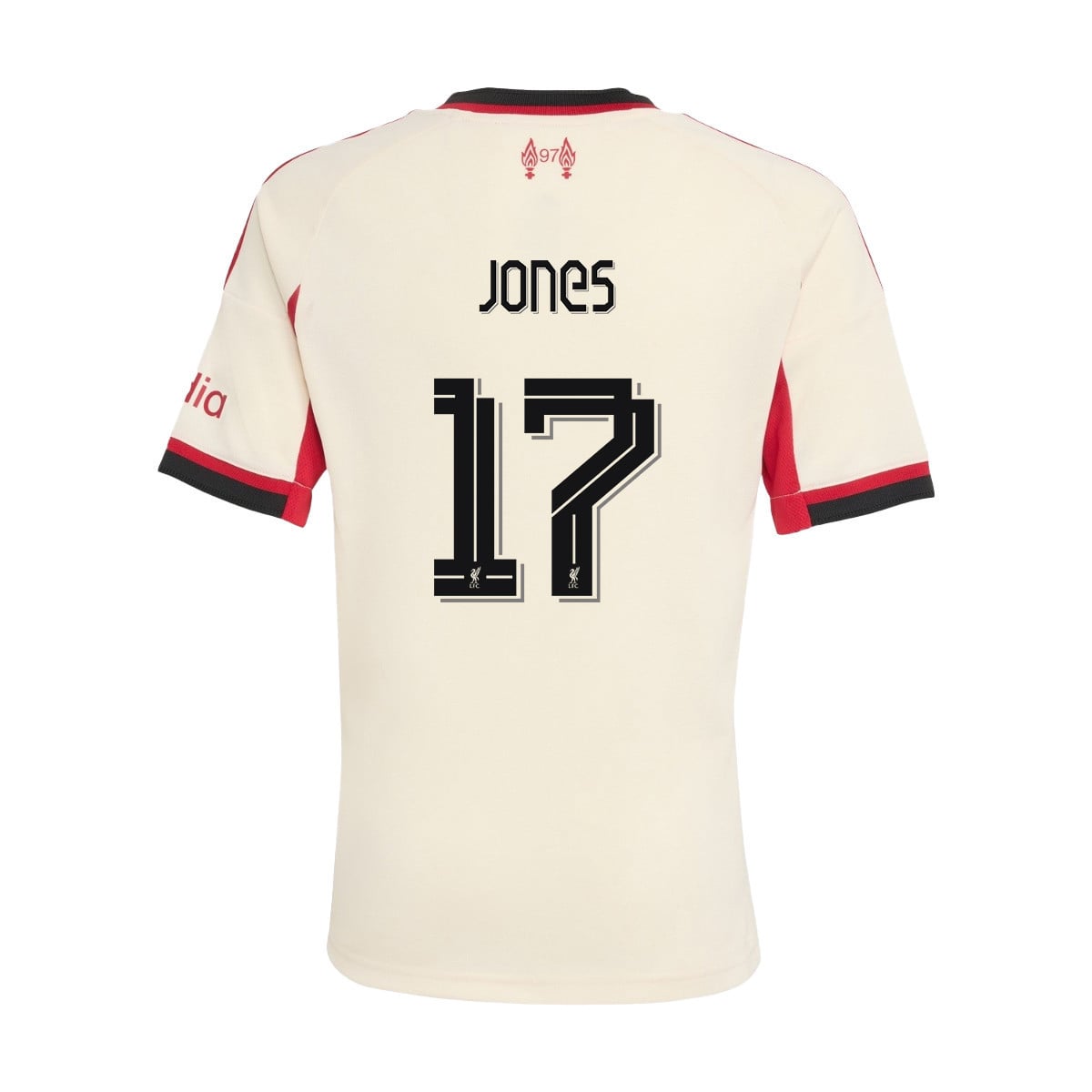 Curtis Jones 17 Liverpool 25/26 Away YOUTH Jersey - Off-white