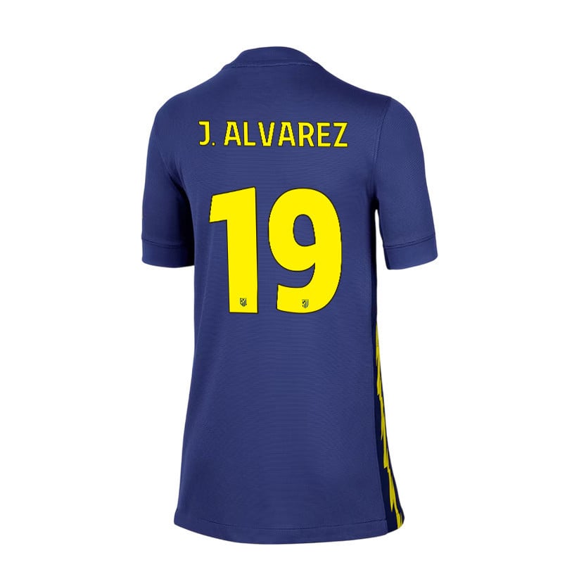 Julián Alvarez 19 Atlético Madrid 25/26 Away YOUTH Jersey - Navy/Yellow