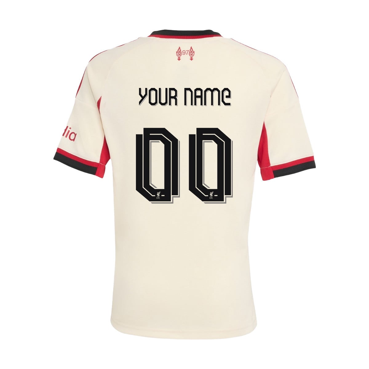 Liverpool 25/26 Personalized Away YOUTH Jersey - Off-white