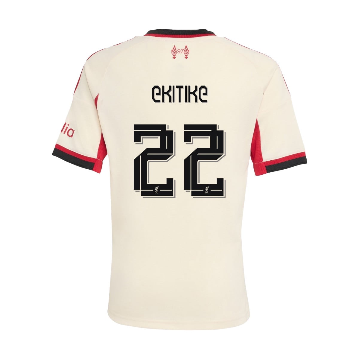 Hugo Ekitiké 22 Liverpool 25/26 Away YOUTH Jersey - Off-white