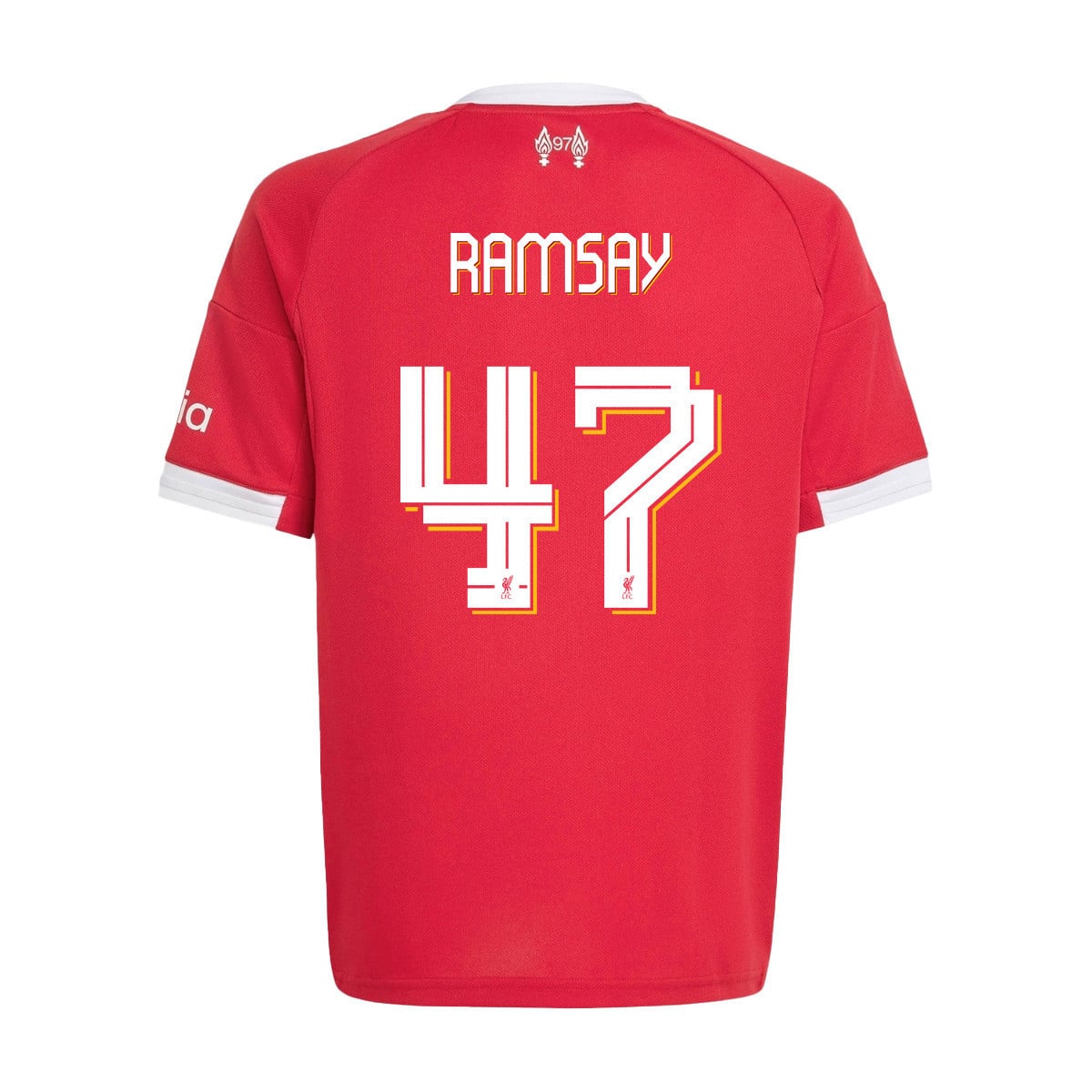 Calvin Ramsay 47 Liverpool 25/26 Home YOUTH Jersey - Red
