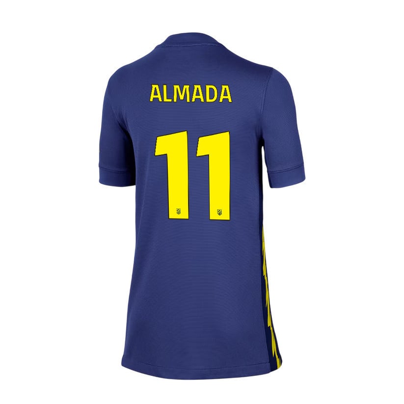 Thiago Almada 11 Atlético Madrid 25/26 Away YOUTH Jersey - Navy/Yellow