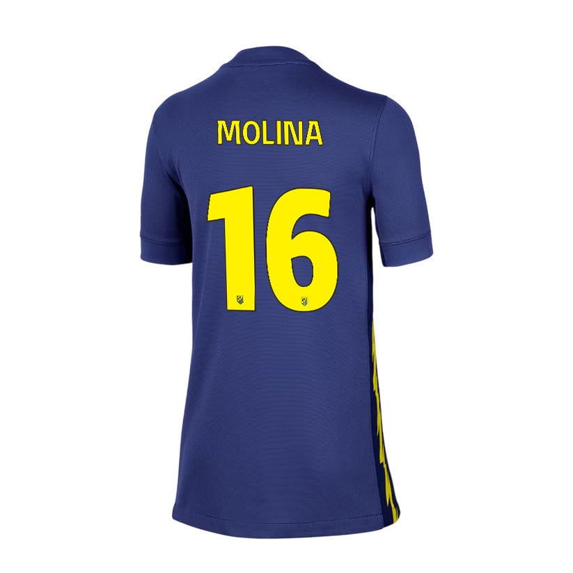 Nahuel Molina 16 Atlético Madrid 25/26 Away YOUTH Jersey - Navy/Yellow