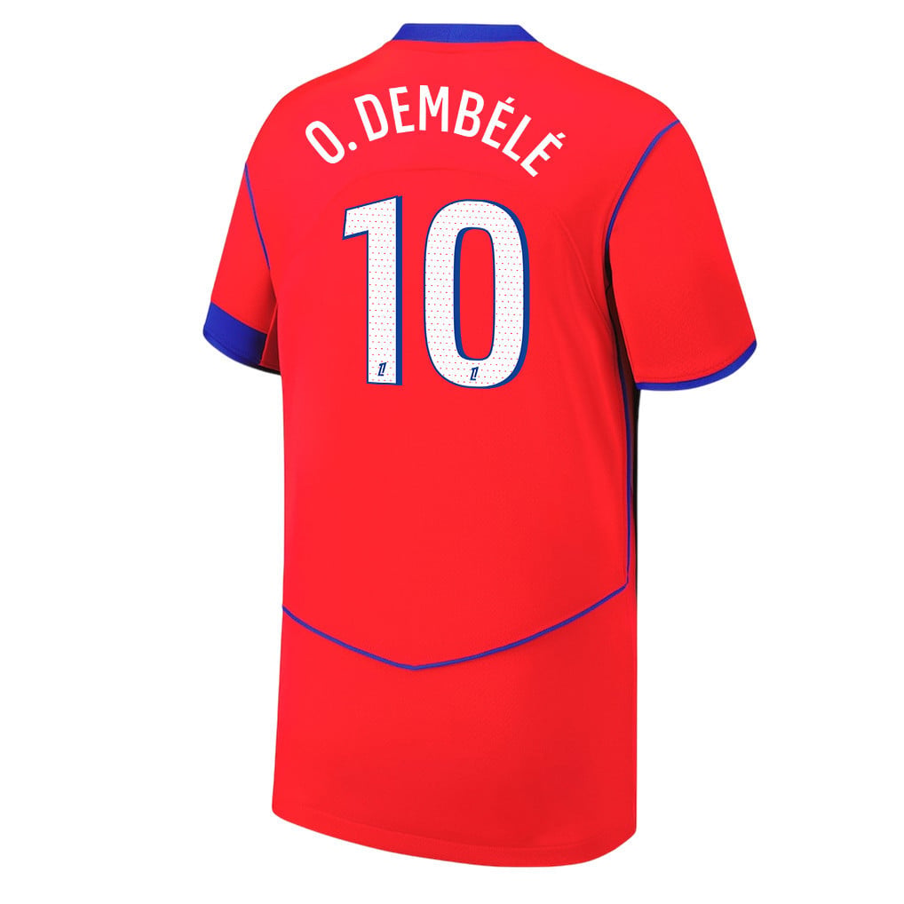 Ousmane Dembélé 10 Paris Saint-Germain 25/26 Third YOUTH Jersey - Red