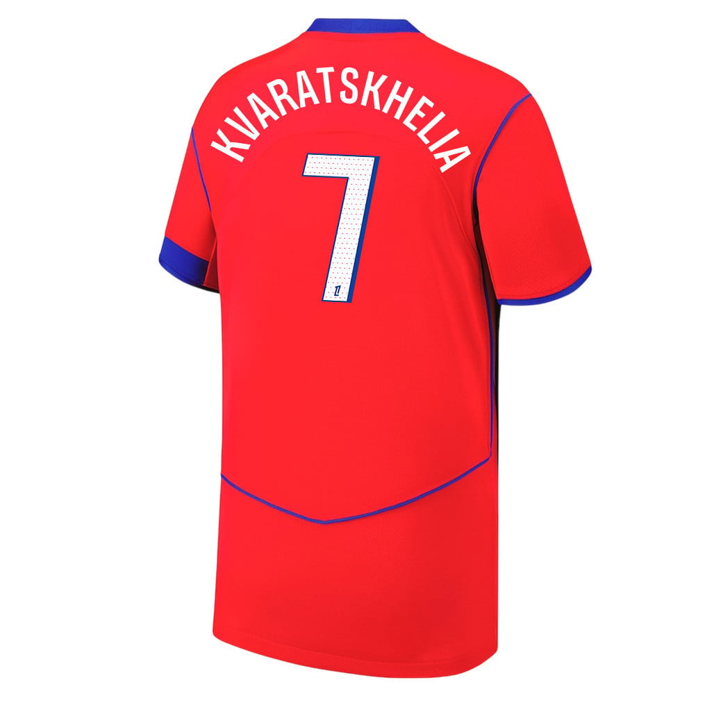 Khvicha Kvaratskhelia 7 Paris Saint-Germain 25/26 Third YOUTH Jersey - Red
