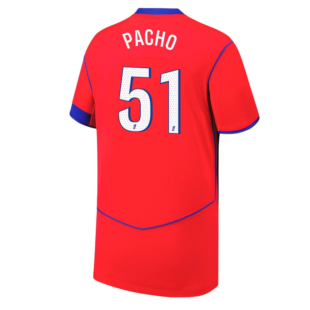 Willian Pacho 51 Paris Saint-Germain 25/26 Third YOUTH Jersey - Red