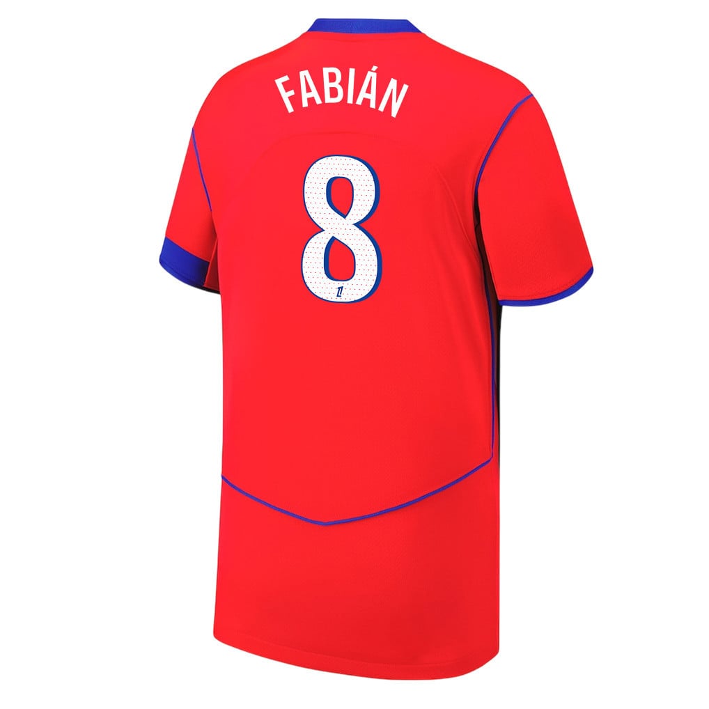 Fabián Ruiz 8 Paris Saint-Germain 25/26 Third YOUTH Jersey - Red