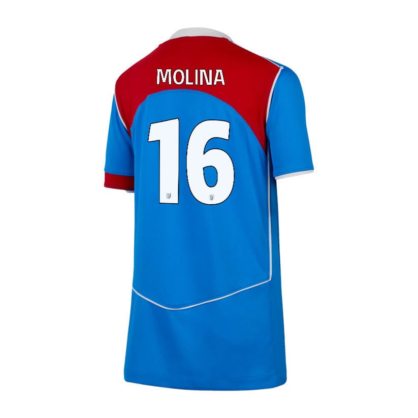 Nahuel Molina 16 Atlético Madrid 25/26 Third YOUTH Jersey - Blue/Red