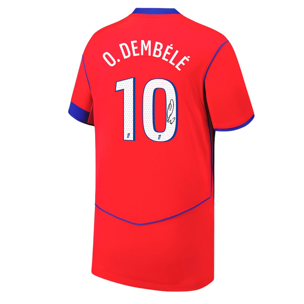 Ousmane Dembélé 10 Signature Paris Saint-Germain 25/26 Third YOUTH Jersey - Red