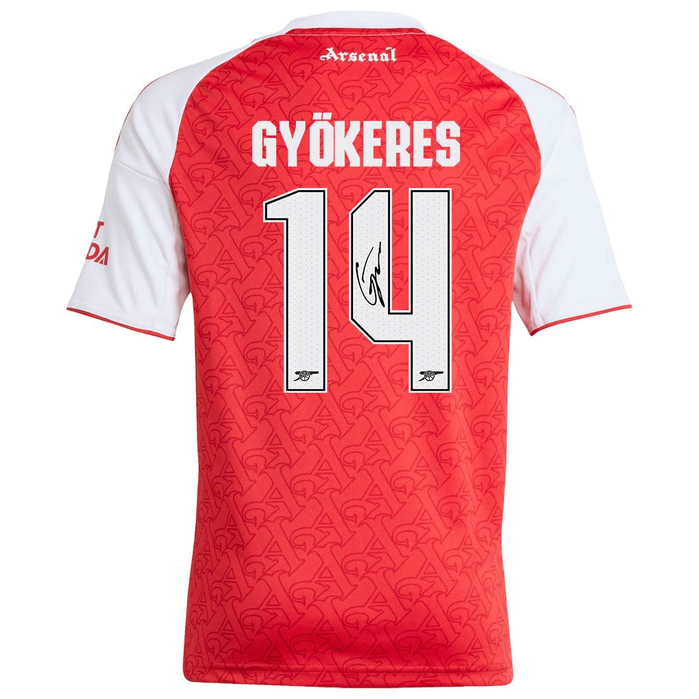 Viktor Gyökeres 14 Signature Arsenal 25/26 Home YOUTH Jersey - White/Red
