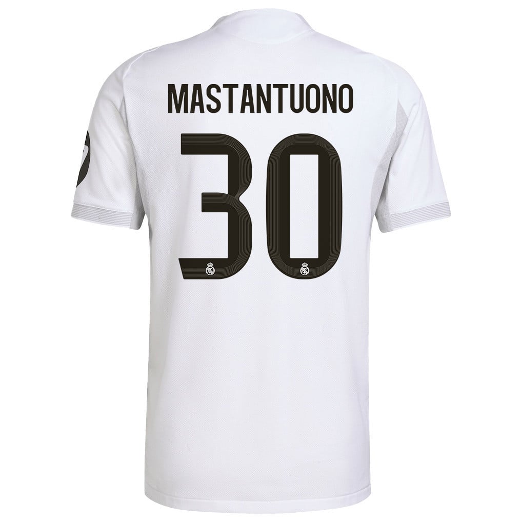 Franco Mastantuono 30 Real Madrid 25/26 Home Men Jersey - White