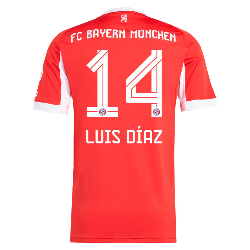 Luis Díaz 14 Bayern Munich 25/26 Home Men Jersey - Red