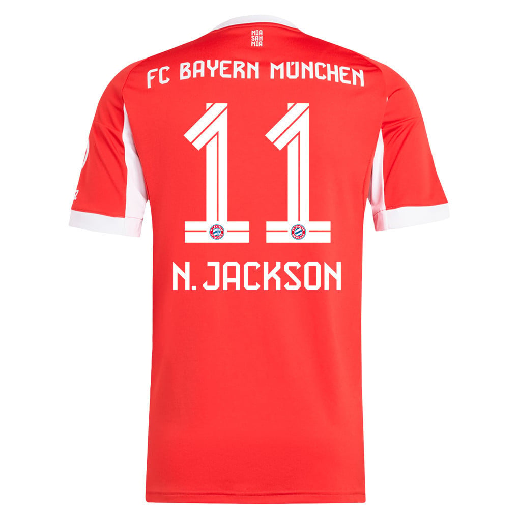 Nicolas Jackson 11 Bayern Munich 25/26 Home Men Jersey - Red