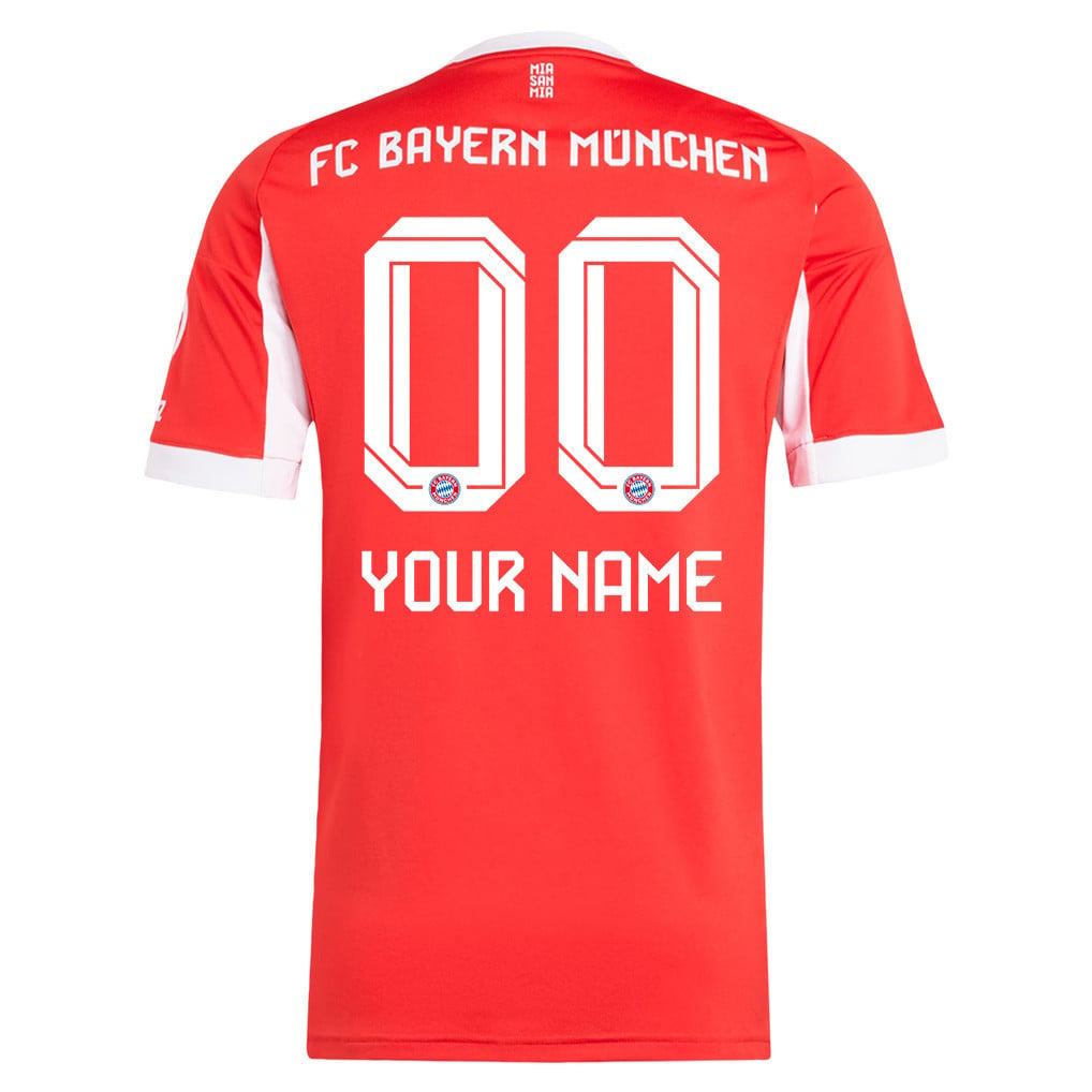 Bayern Munich 25/26 Personalized Home Men Jersey - Red