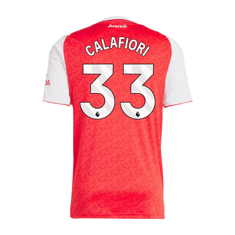 Riccardo Calafiori 33 Arsenal 25/26 Home Men Jersey - Red/White