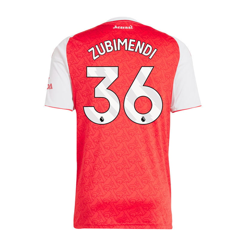 Martin Zubimendi 36 Arsenal 25/26 Home Men Jersey - Red/White