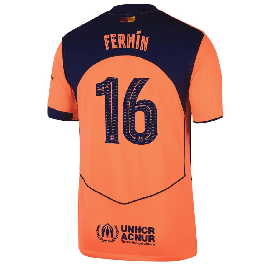 Fermín López 16 Barcelona 25/26 Third Men Jersey - Orange