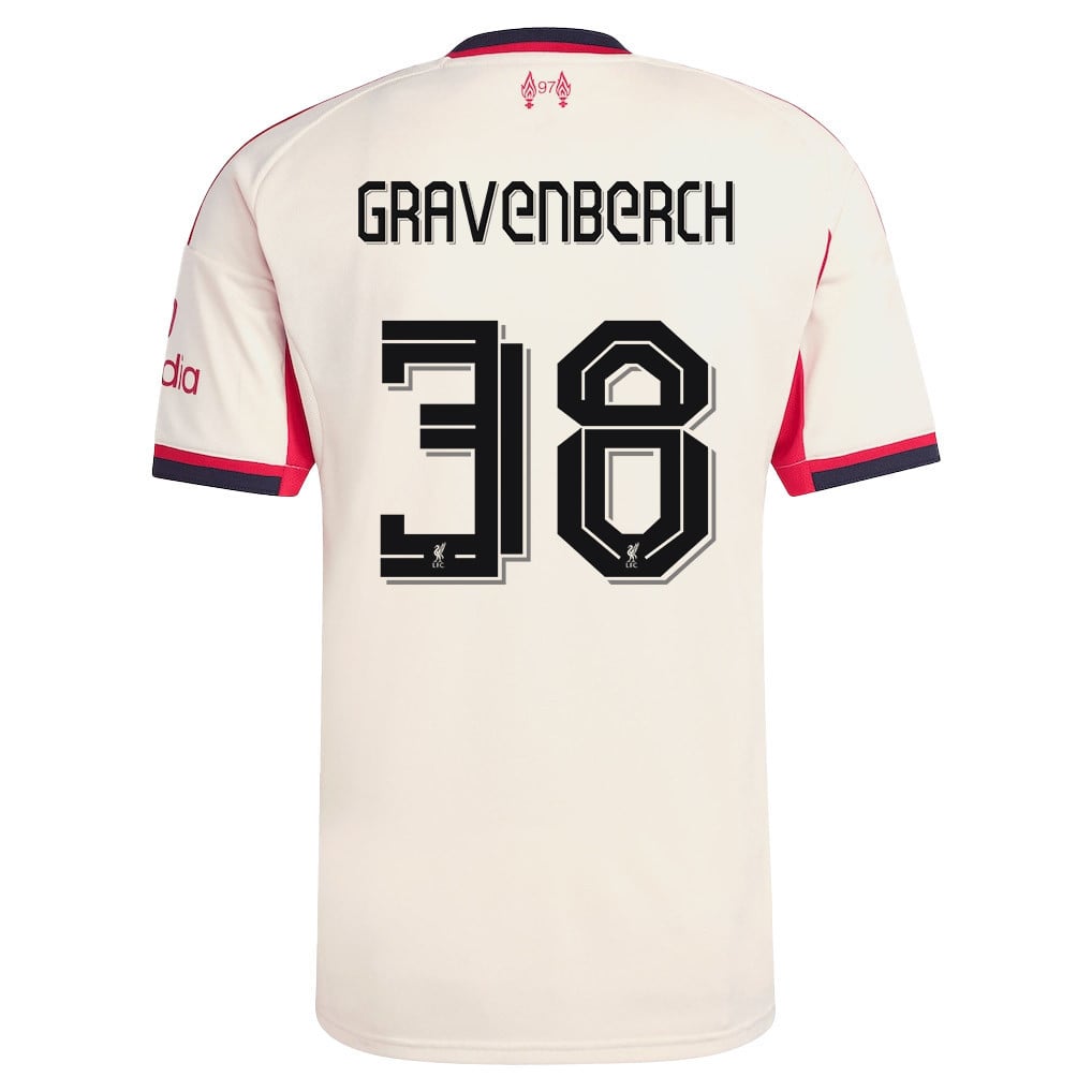 Ryan Gravenberch 38 Liverpool 25/26 Away Men Jersey - Off-white