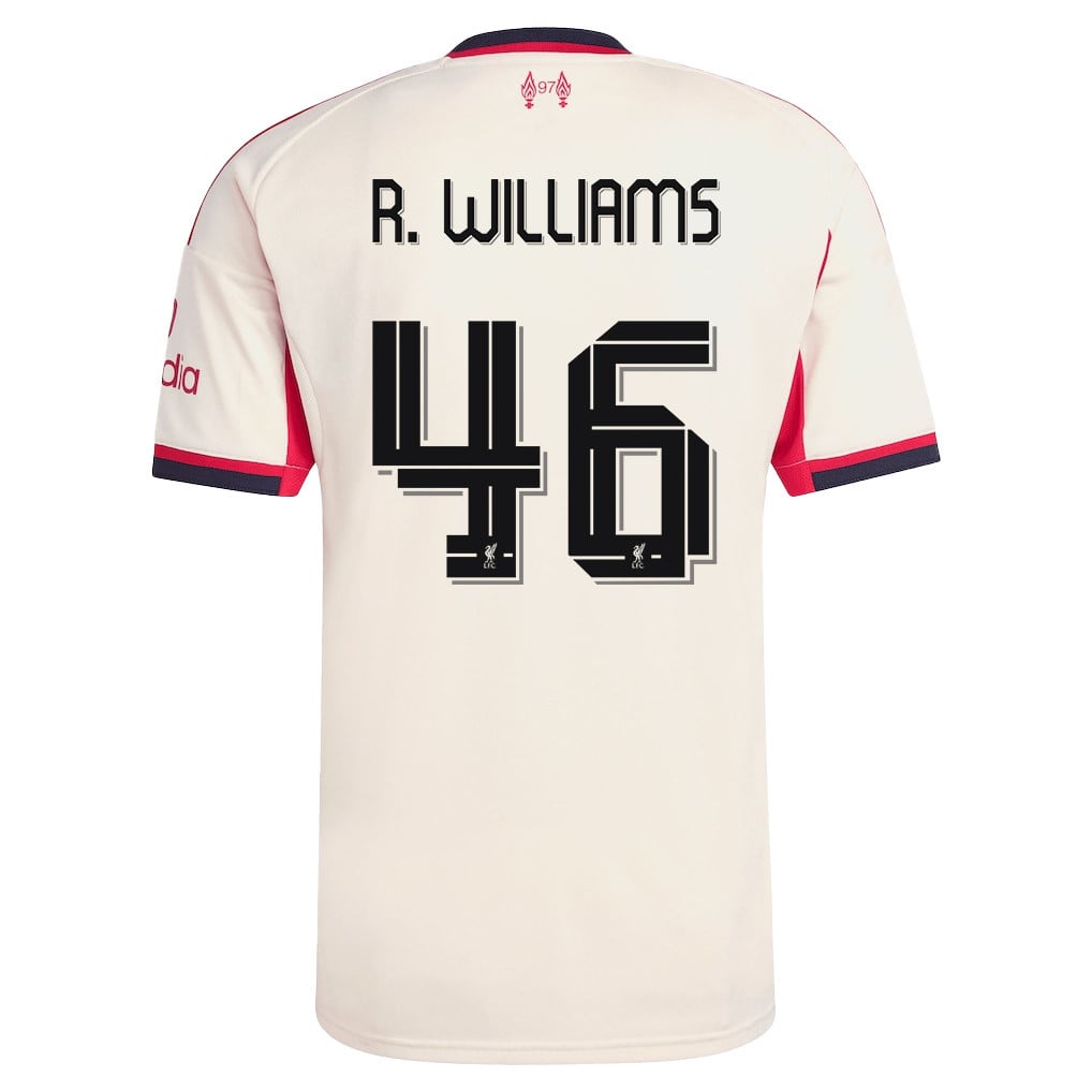 Rhys Williams 46 Liverpool 25/26 Away Men Jersey - Off-white