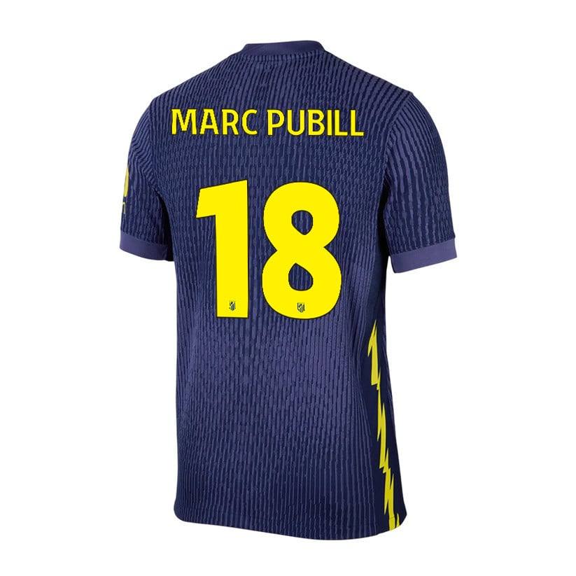 Marc Pubill 18 Atlético Madrid 25/26 Away Men Jersey - Navy/Yellow