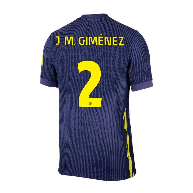 José Maria Giménez 2 Atlético Madrid 25/26 Away Men Jersey - Navy/Yellow