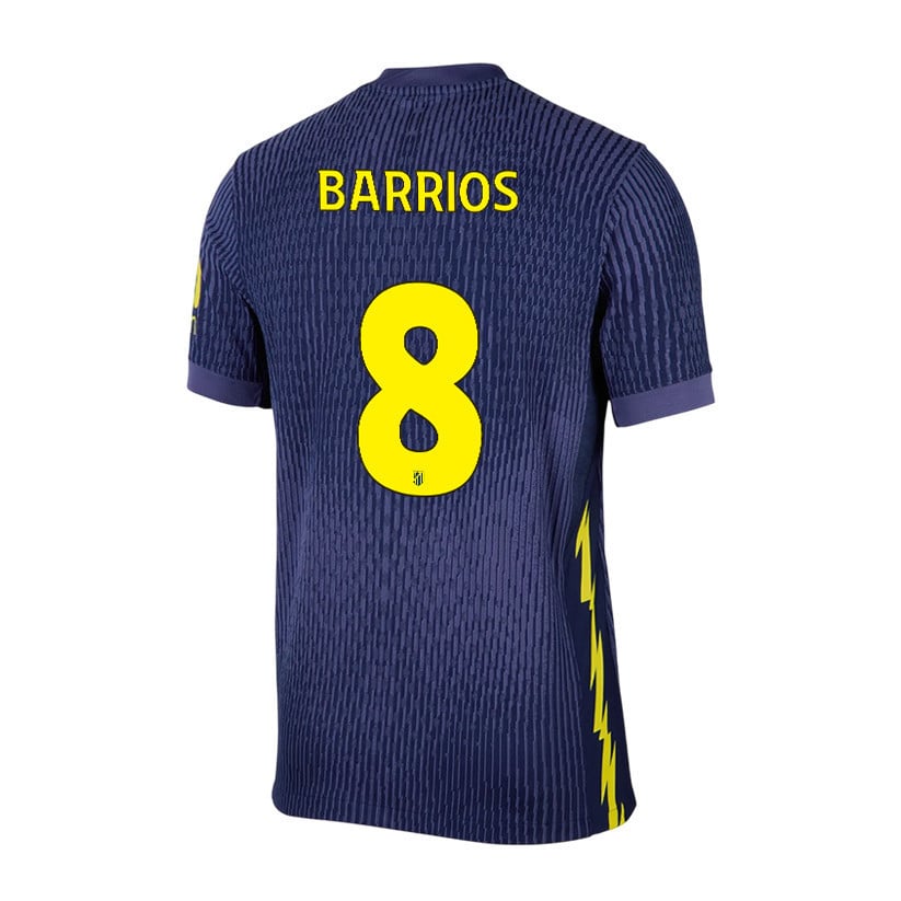 Pablo Barrios 8 Atlético Madrid 25/26 Away Men Jersey - Navy/Yellow