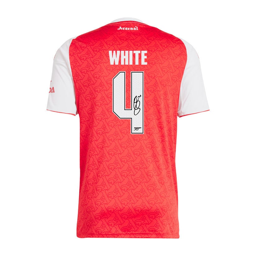 Ben White 4 Signature Arsenal 25/26 Home Men Jersey - White/Red