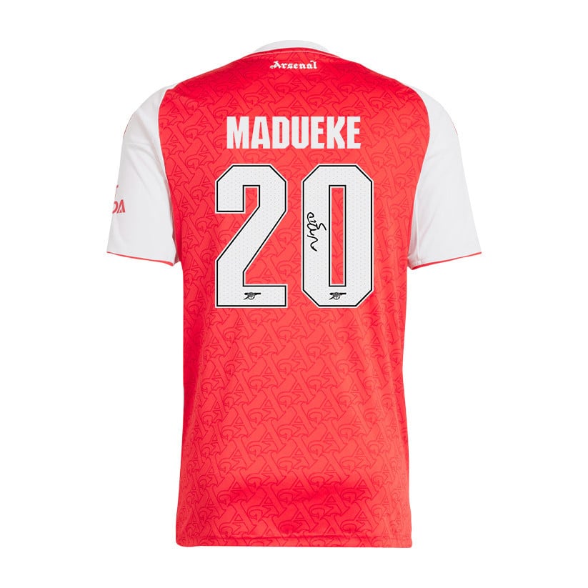 Noni Madueke 20 Signature Arsenal 25/26 Home Men Jersey - White/Red