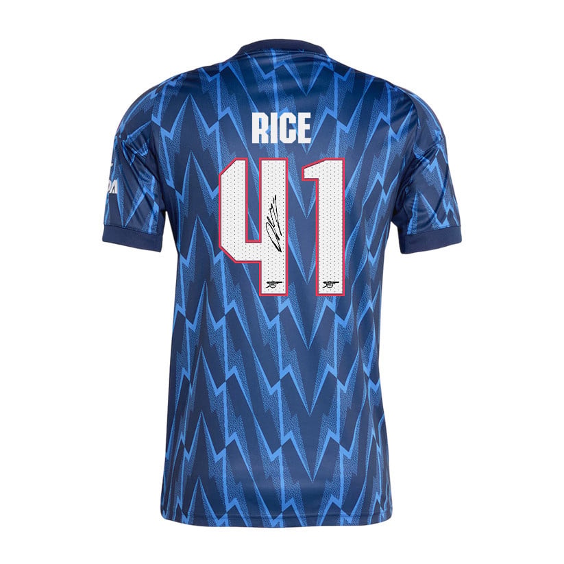Declan Rice 41 Signature Arsenal 25/26 Away Men Jersey - Navy Blue