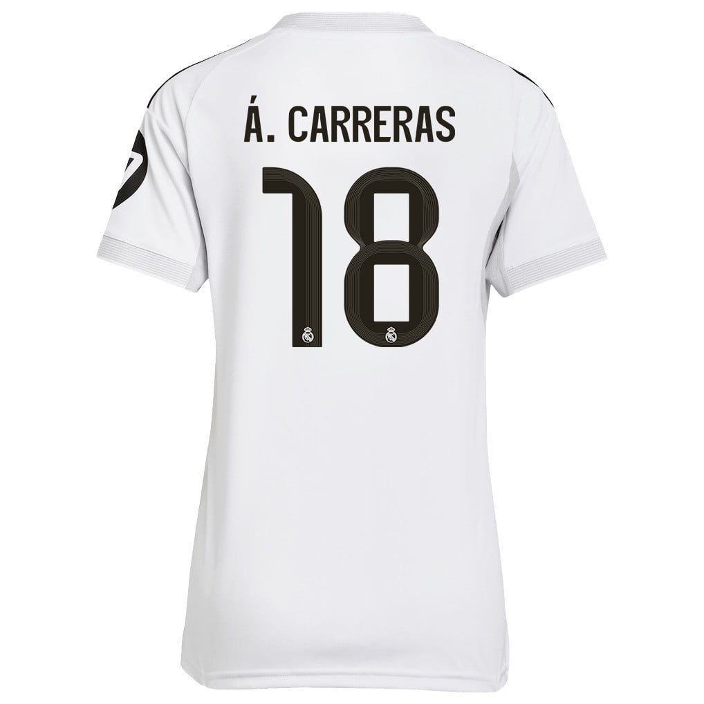 Álvaro Carreras 18 Real Madrid 25/26 Home Women Jersey - White