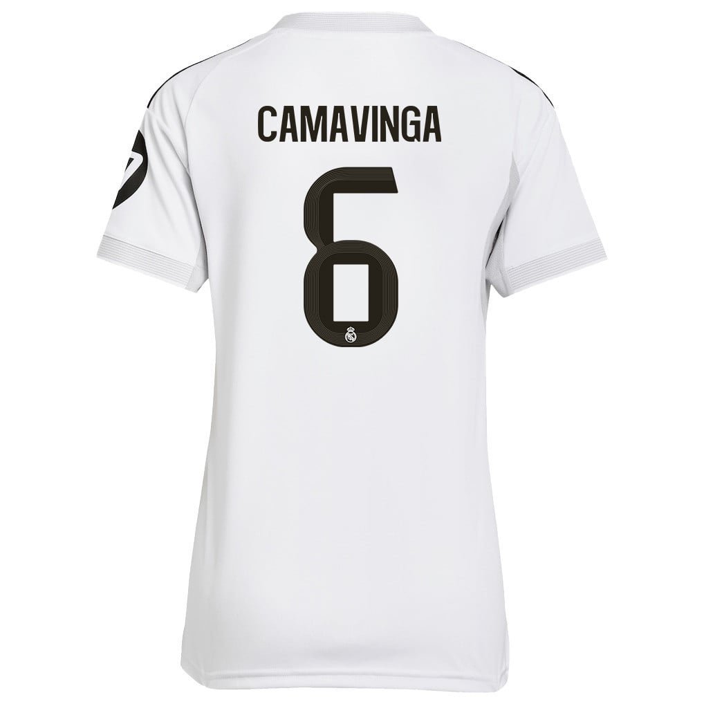 Eduardo Camavinga 6 Real Madrid 25/26 Home Women Jersey - White