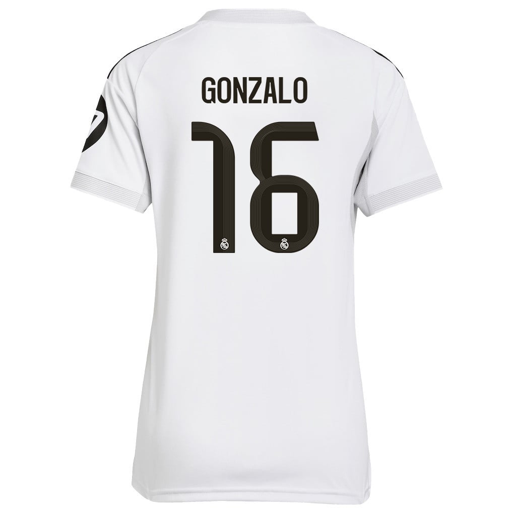 Gonzalo 16 Real Madrid 25/26 Home Women Jersey - White