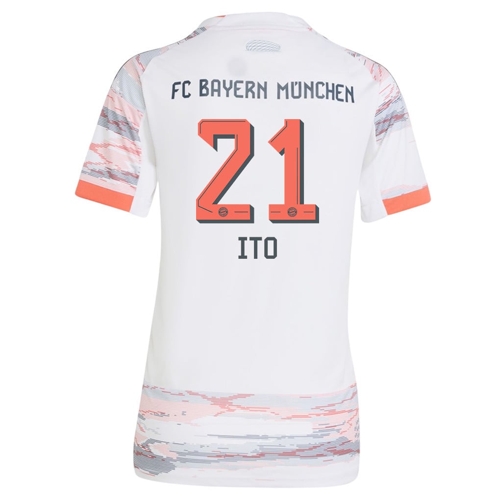 Hiroki Ito 21 Bayern Munich 25/26 Away Women Jersey - White