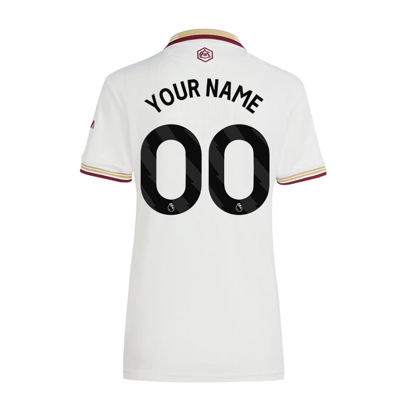 Arsenal 25/26 Personalized Third Women Jersey - White