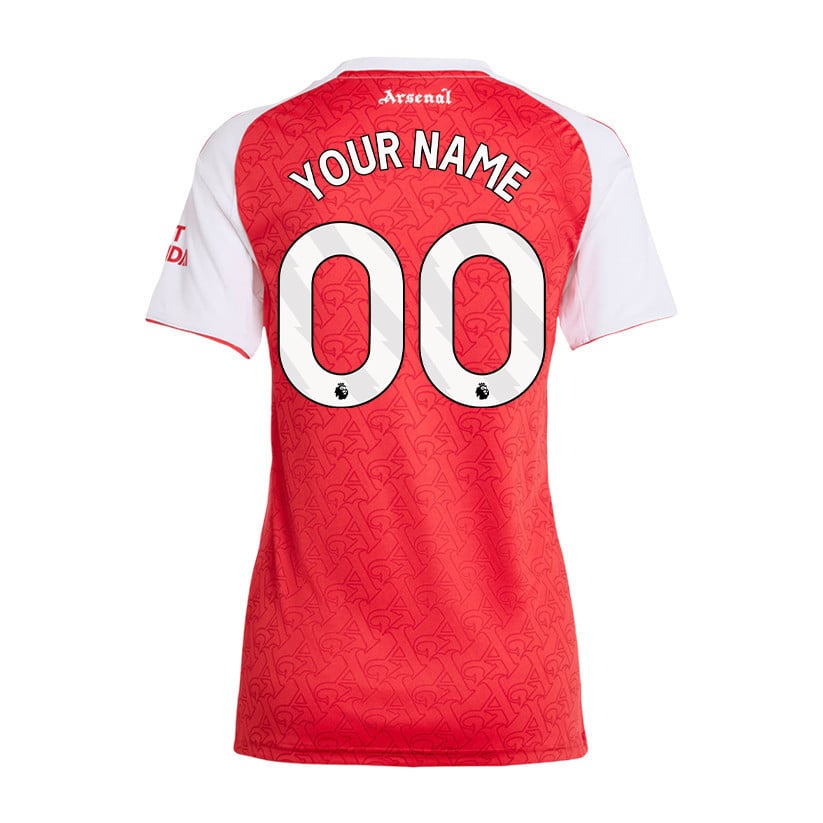 Arsenal 25/26 Personalized Home Women Jersey - Red/White