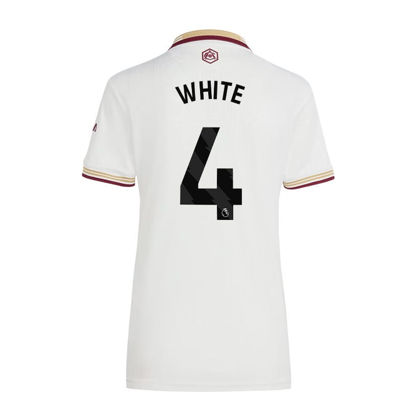 Ben White 4 Arsenal 25/26 Third Women Jersey - White