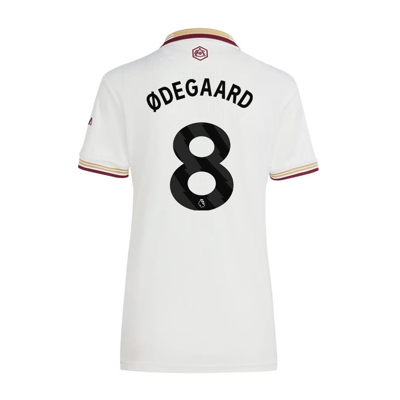 Martin Ødegaard 8 Arsenal 25/26 Third Women Jersey - White