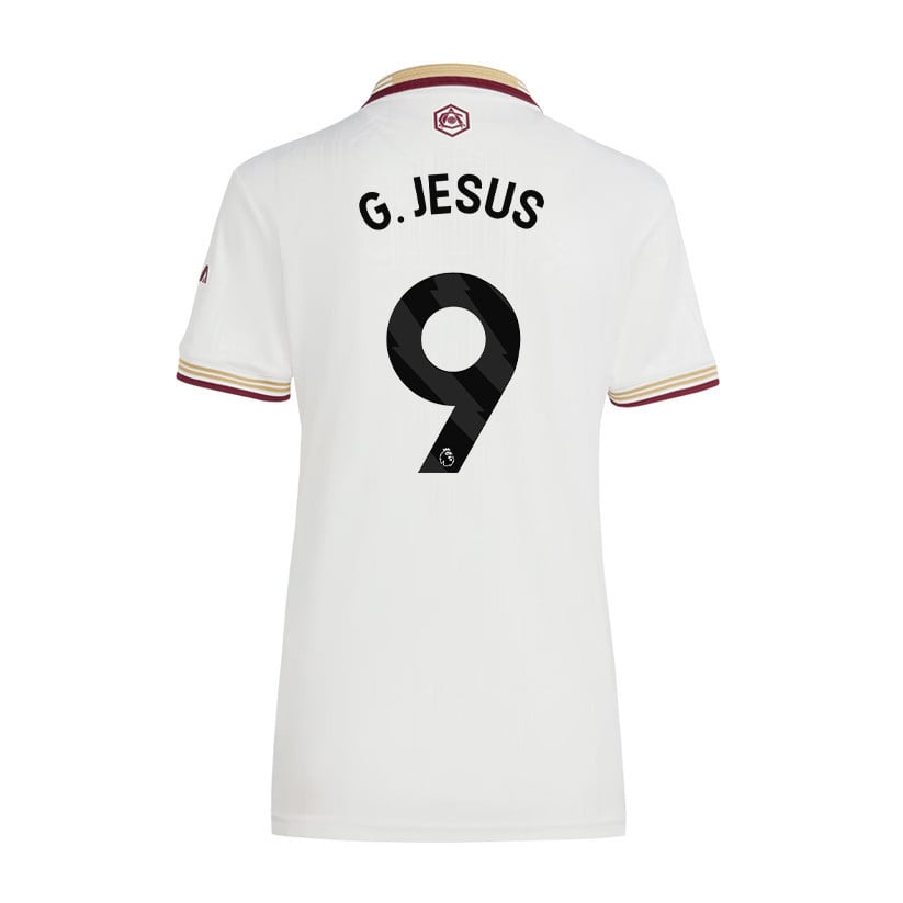Gabriel Jesus 9 Arsenal 25/26 Third Women Jersey - White