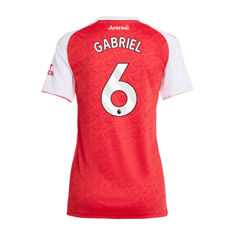 Gabriel 6 Arsenal 25/26 Home Women Jersey - Red/White
