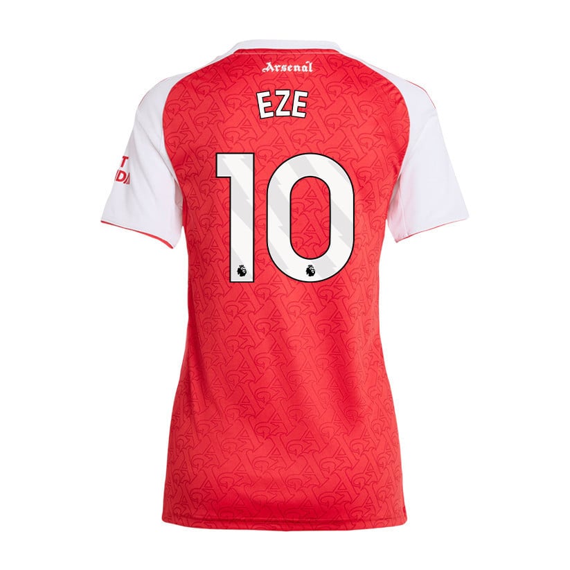 Eberechi Eze 10 Arsenal 25/26 Home Women Jersey - Red/White