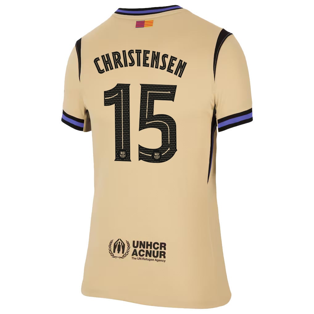 Andreas Christensen 15 Barcelona 25/26 Away Women Jersey - Yellow