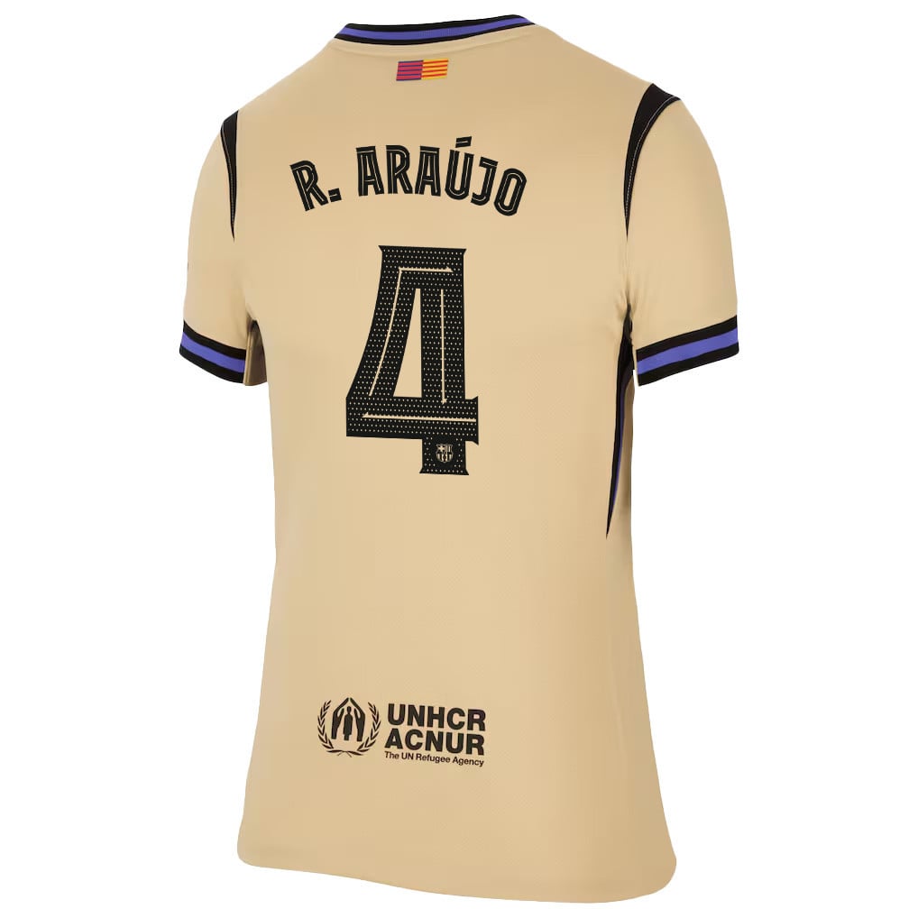 R. Araújo 4 Barcelona 25/26 Away Women Jersey - Yellow