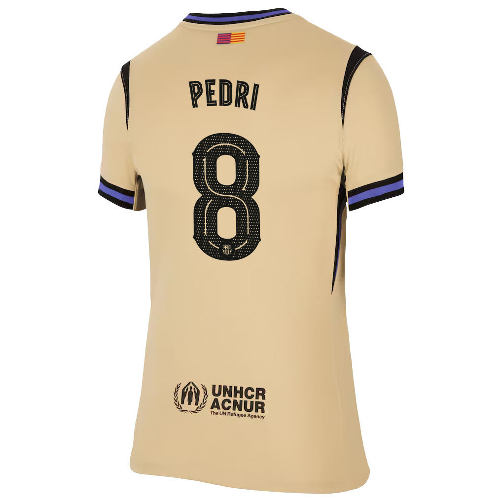 Pedri 8 Barcelona 25/26 Away Women Jersey - Yellow