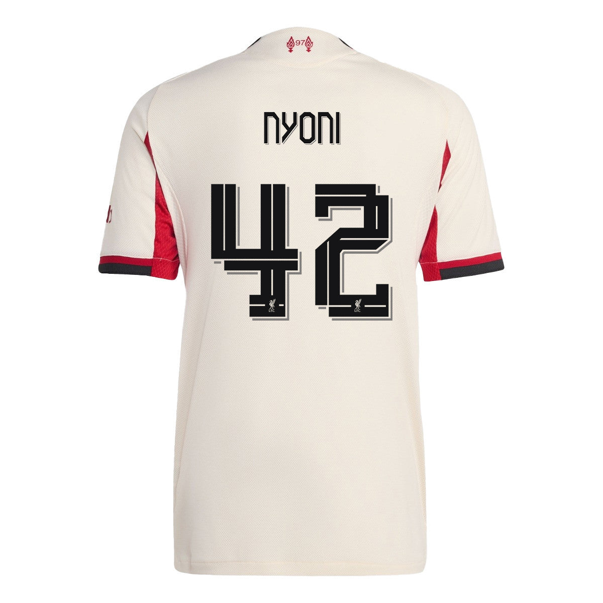 Trey Nyoni 42 Liverpool 25/26 Away Women Jersey - Off-white