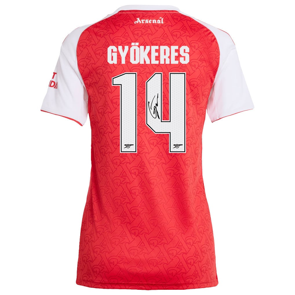 Viktor Gyökeres 14 Signature Arsenal 25/26 Home Women Jersey - White/Red