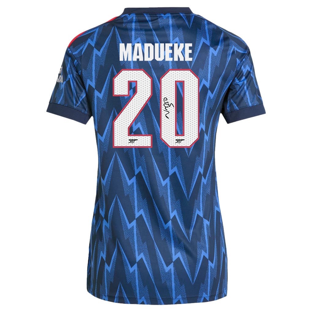 Noni Madueke 20 Signature Arsenal 25/26 Away Women Jersey - Navy Blue