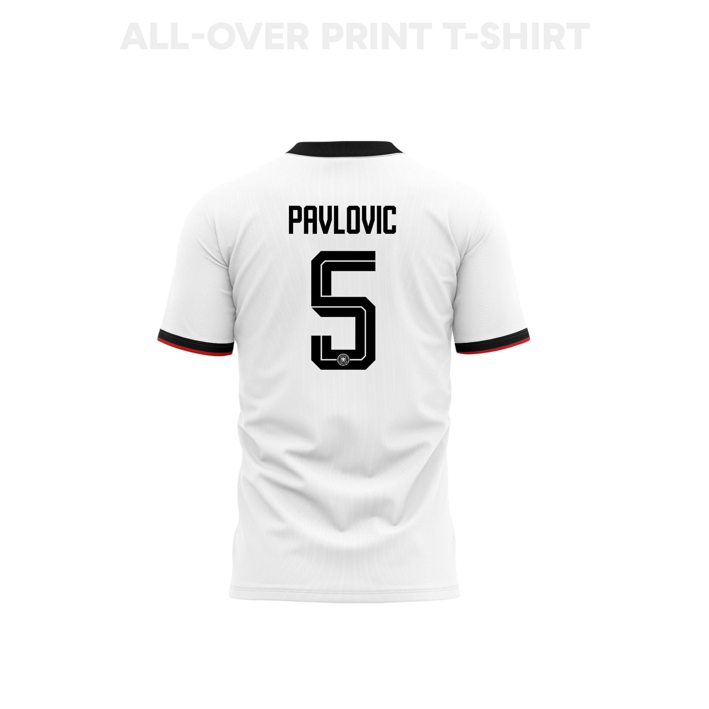 Aleksandar Pavlović 5 Germany 2026 Home 3D T-Shirt Fully Printed – Unisex, White
