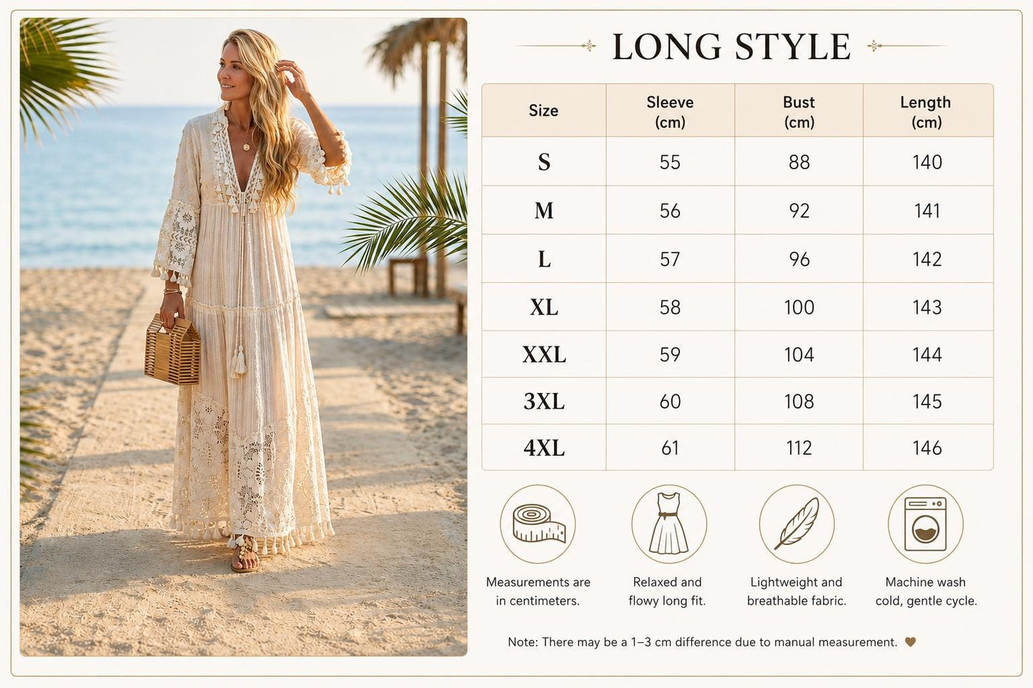 Boho Maxi Dress for Women, Lace Beach Dress, Flowy Vacation Outfit, Romantic Summer Dress, Elegant Resort Wear Dress